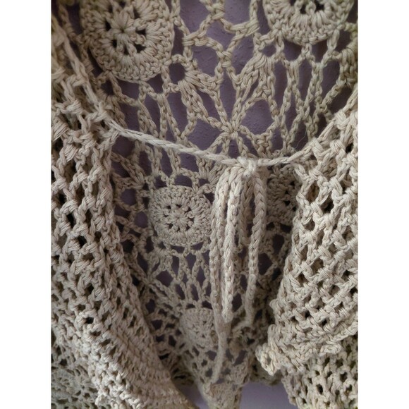 NWT Current Mood Dolls Kill Lacy Crochet Wrap Cardigan Size XXL Hippie Boho - Picture 4 of 10
